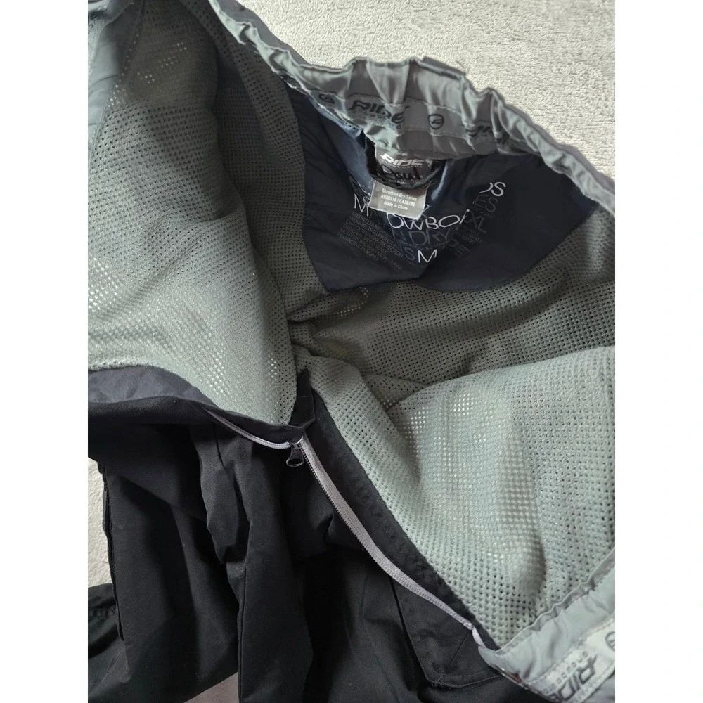 Ride‎ Snowboards Mountain Dry Series Snow Pants Mens M Black Cargo Adjustable